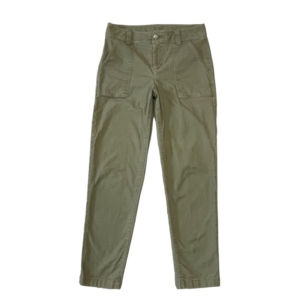 Eddie Bauer Women's Crop Ankle Pant - Canvas Utility. Green Size 2 #1171 - Picture 1 of 6